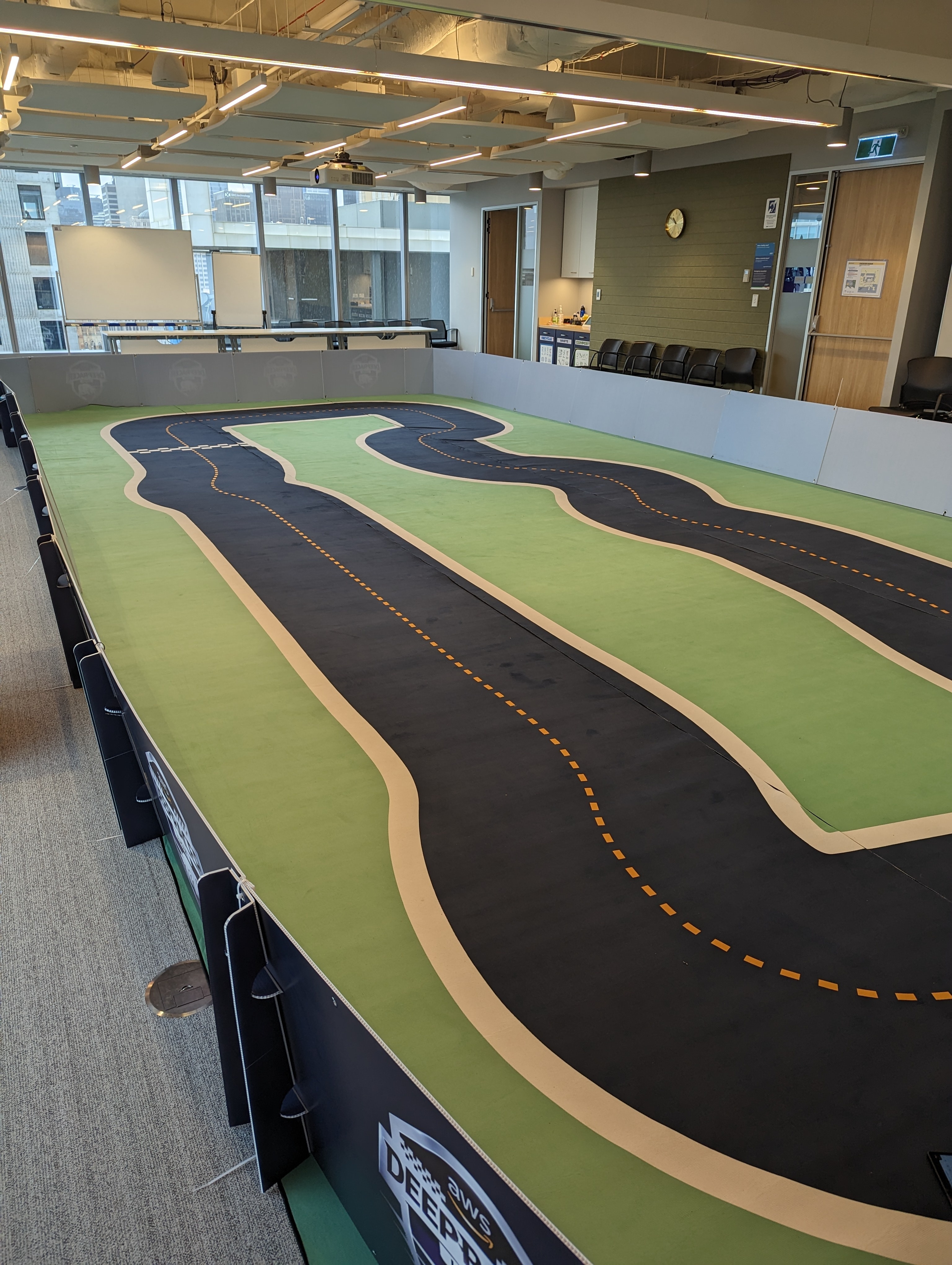 Track at the AWS Office that Adam had a chance to race on (Source: Adam Niu)