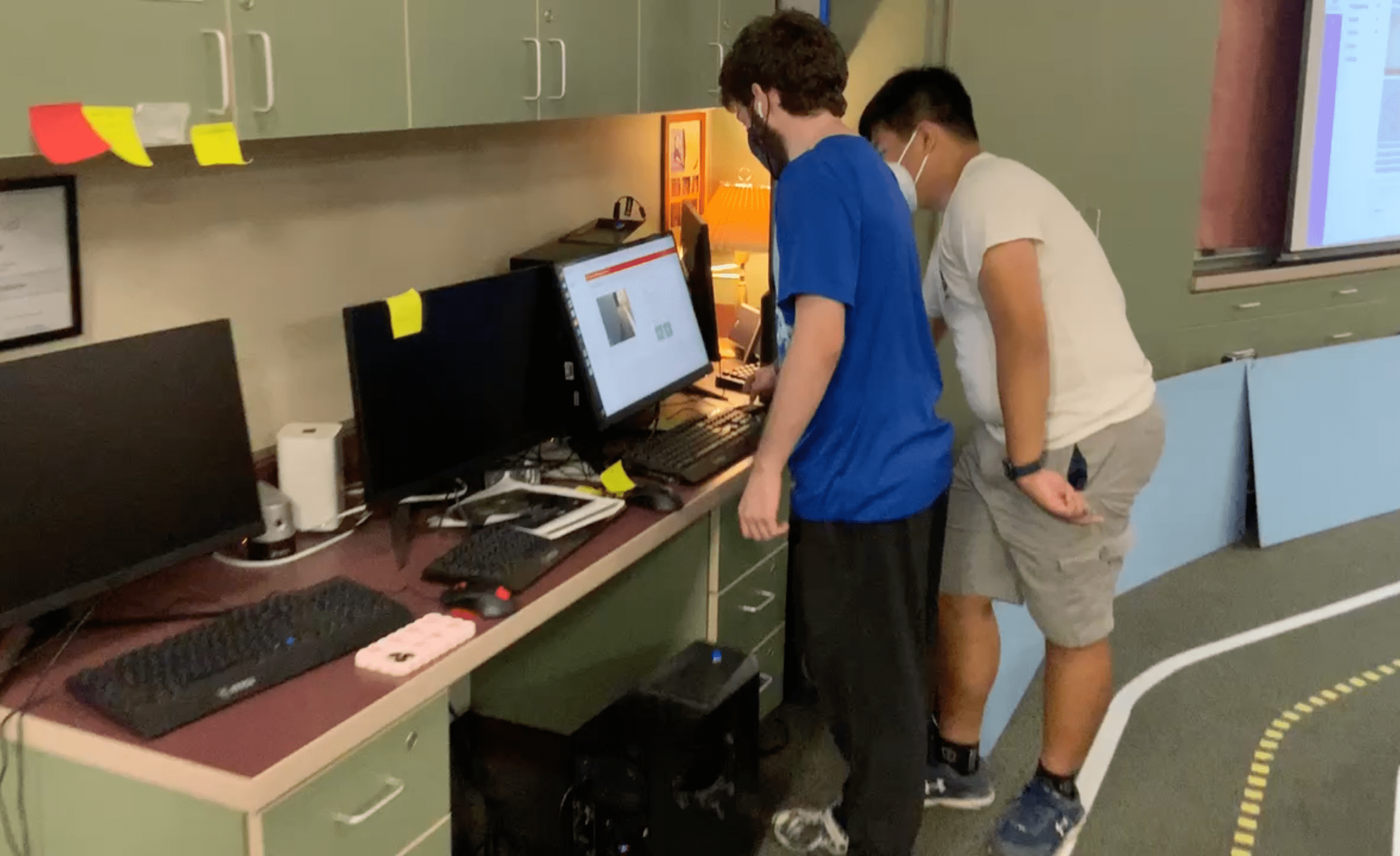 Anthony and James working on localized training