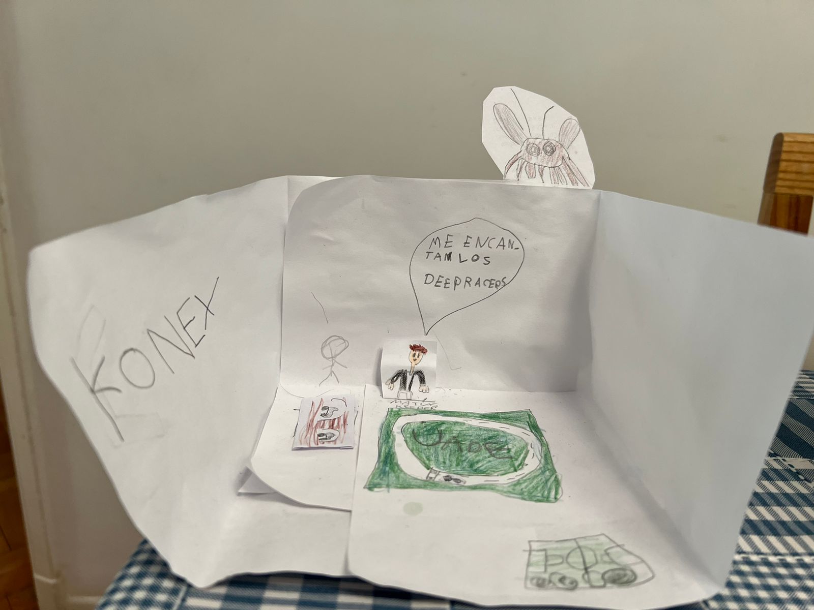 I had the chance to take my kids to the race we did at Nerdearla in one of the three days, and a few days later, they built this beautiful representation of the race.