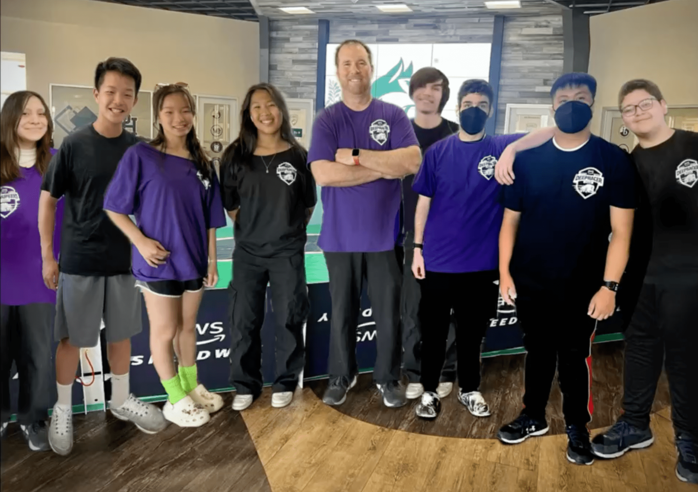 The DeepRacer team excluding Bryan, Sarah, Justin and Cam Ron