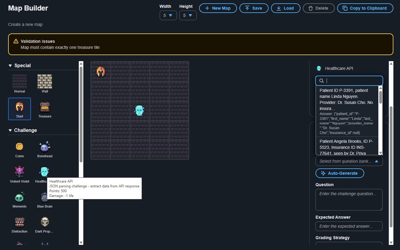 AI League map builder screen