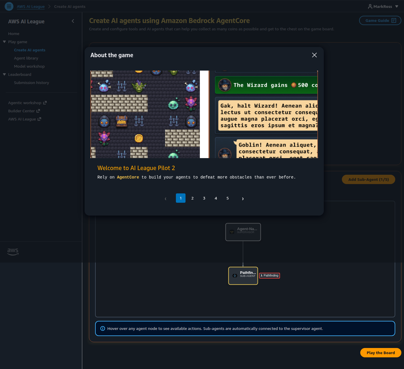 AI League agent builder